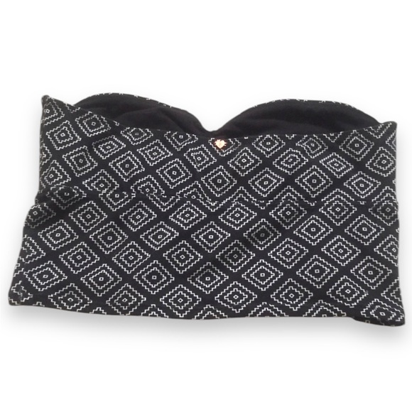 PINK VICTORIA'S SECRET Black & White Diamond Print Bandeau - Picture 2 of 5